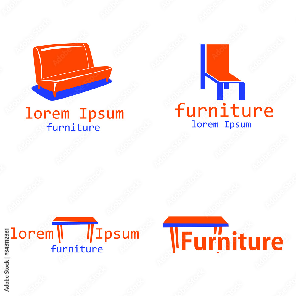 company logo design. furniture logo template