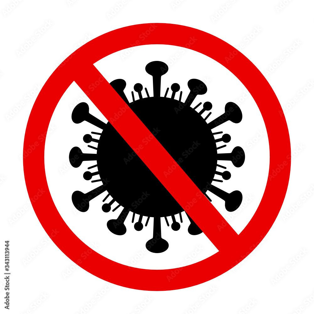 znak ostrzeżenie przed coronavirusem - obrazy, fototapety, plakaty 