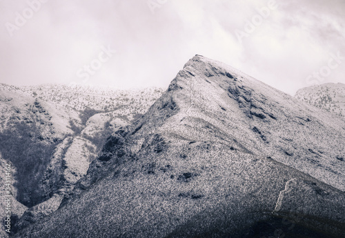 Snow and Ice Covered Mountain Peak photo