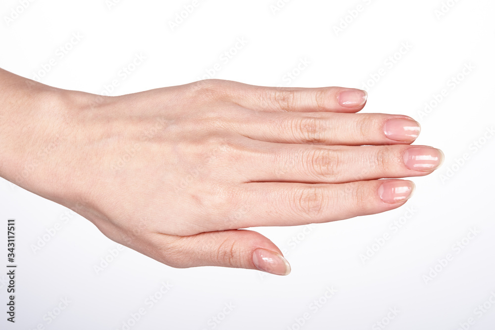 a hand with five fingers spread