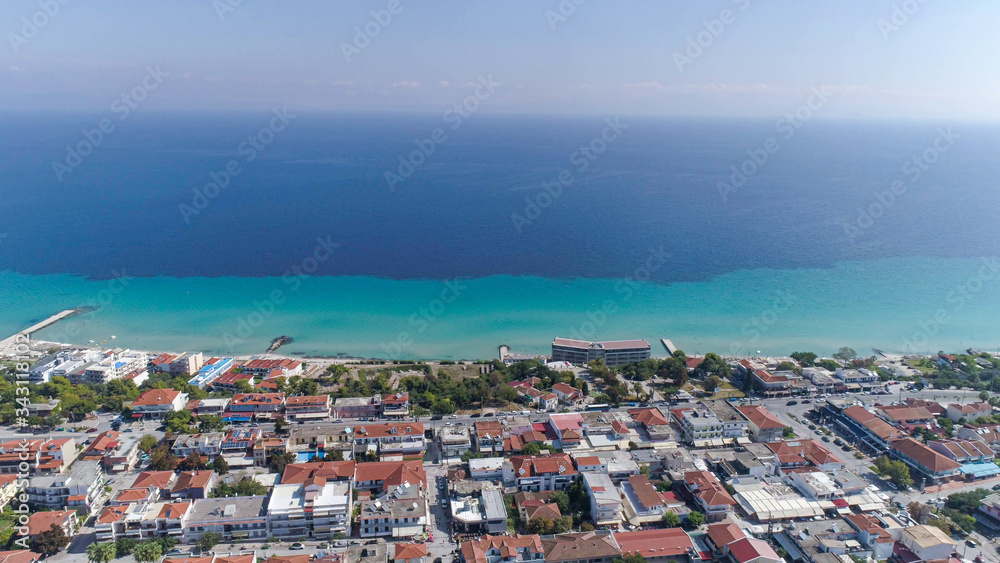Aerial view of Kallithea village. Halkidiki Greece. 