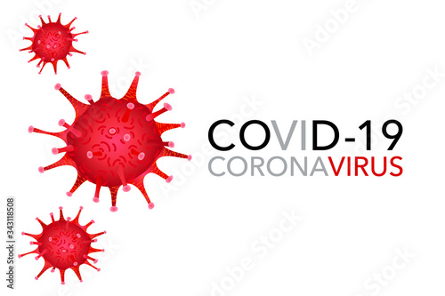 Covid 19, covid-19, corona virus pandemic global warning, red coronavirus symbol and icon vector  illustration .