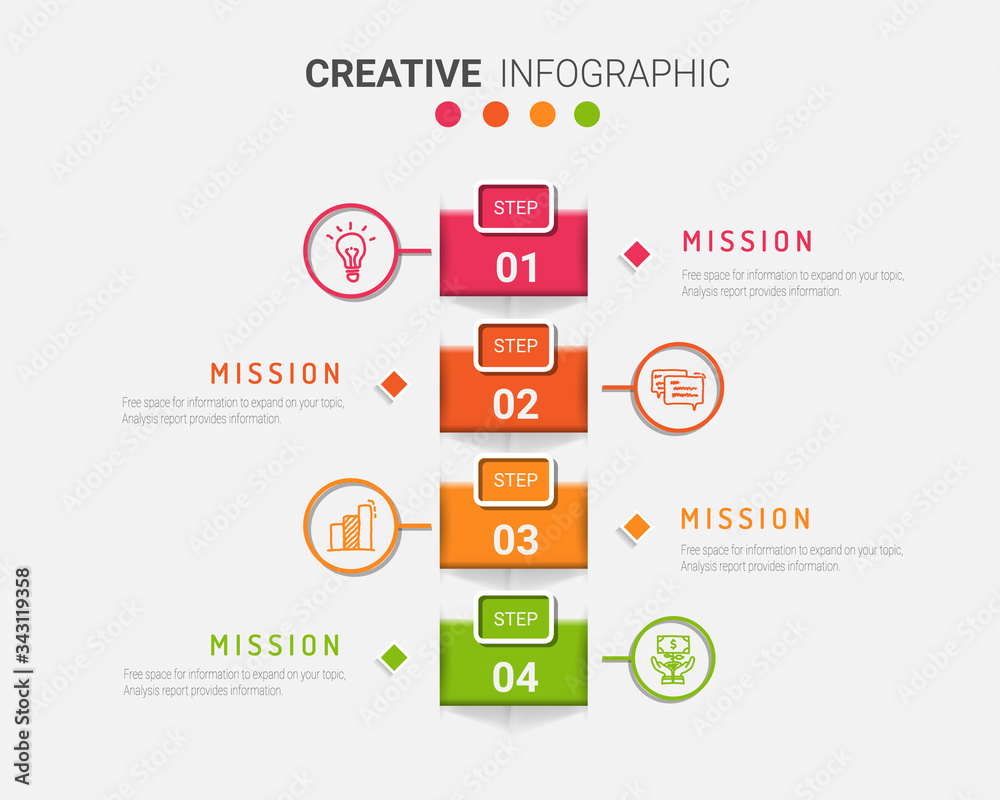 Colorful template business concept timeline arrows. Infographics layout with 4 steps, workflow history with diagram ,presentation and graph. Colorful template business concept timeline arrows. Infographics layout with 4 steps, workflow history with diagram ,presentation and graph.
