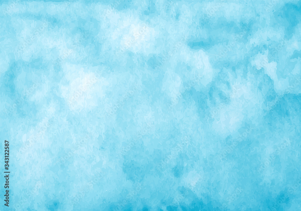 Blue watercolor vector background. Abstract hand paint square stain backdrop