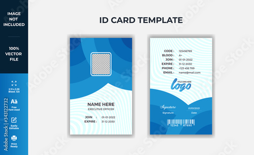 Creative ID Card Template Design with premium vector identity Card design