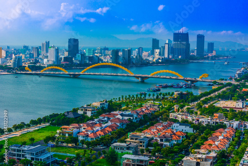 Foto View of Da Nang city in South Central Coast of Vietnam