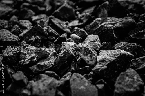 Abstract, natural black coal. background Coal for industry Volcanic Energy on Earth.