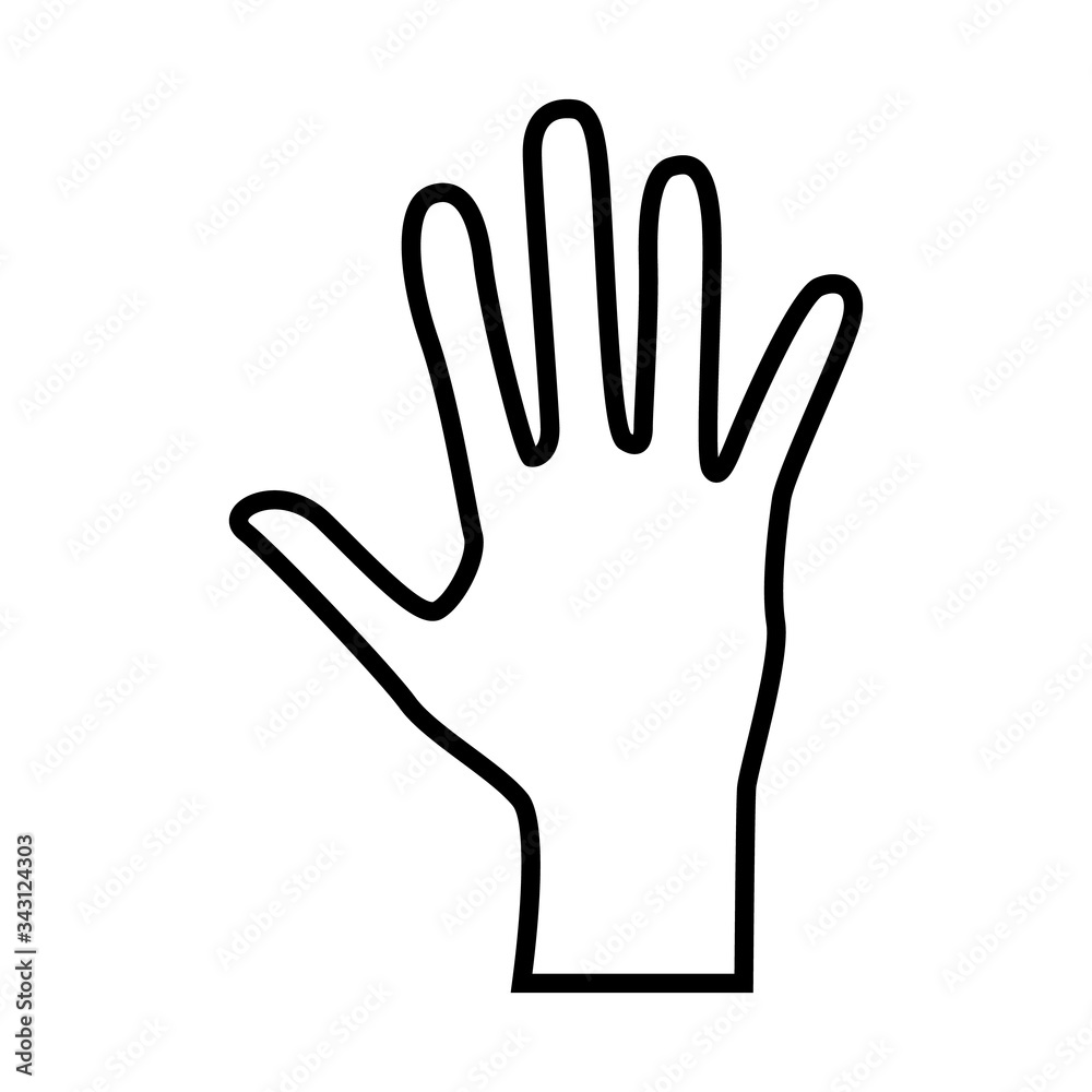 hand gesture line icon object hand gesture line icon object