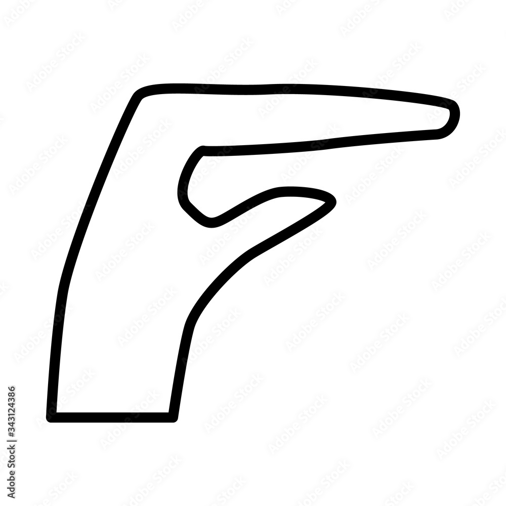 hand gesture line icon object hand gesture line icon object