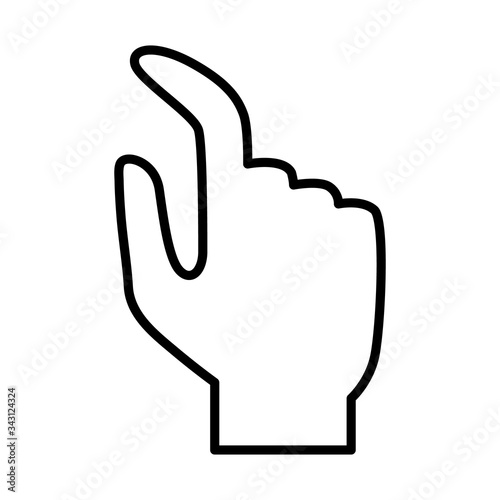 hand gesture line icon object