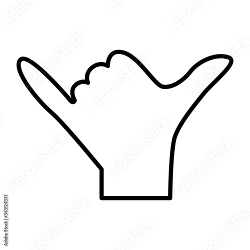 hand gesture line icon object
