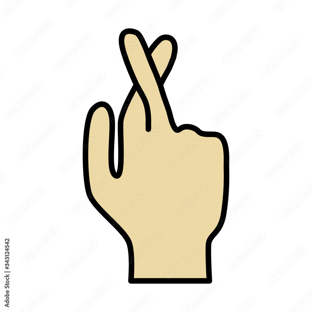 Fototapeta premium hand gesture flat icon object