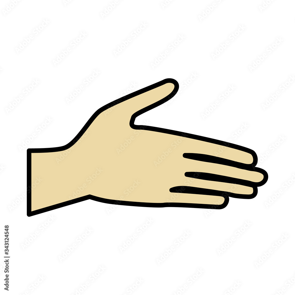 hand gesture flat icon object
