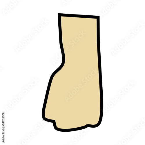 hand gesture flat icon object