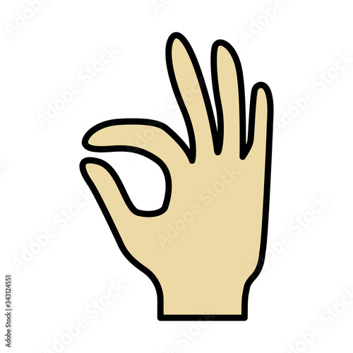 hand gesture flat icon object