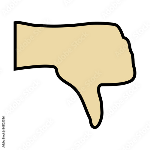 hand gesture flat icon object