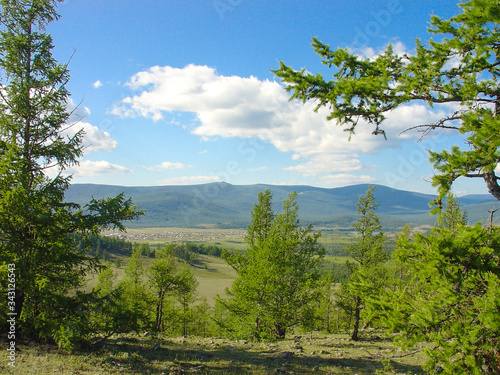 View of Lake Baikal, in summer in the light of day