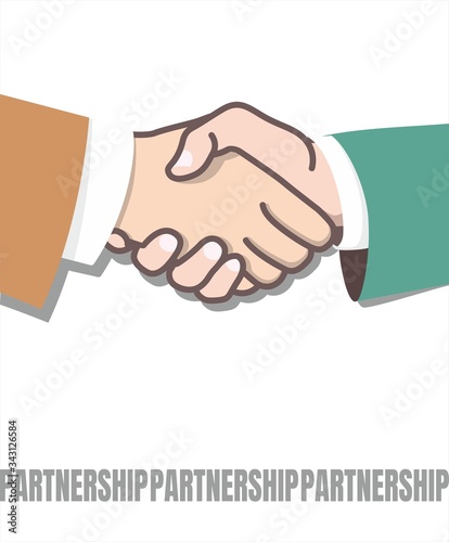 Partnership. Strong handshake. Vector hands
