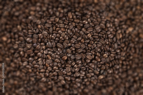 Roasted coffee beans background texture