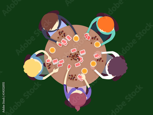 People Man Top View Gamblin...