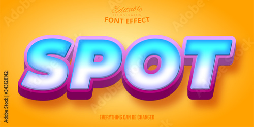 Spot text, 3d editable font effect