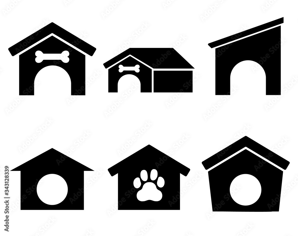 Doghouse icon, logo isolated on white background Doghouse icon, logo isolated on white background