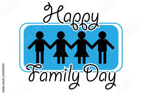 flat vector design happy family day  international family day
