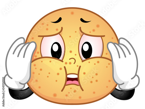 Mascot Smiley Allergy Illustration