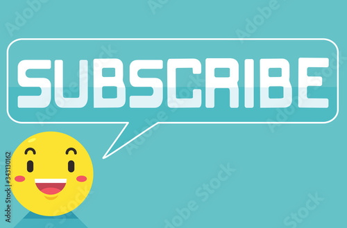 Mascot Smiley Subscribe Ill...