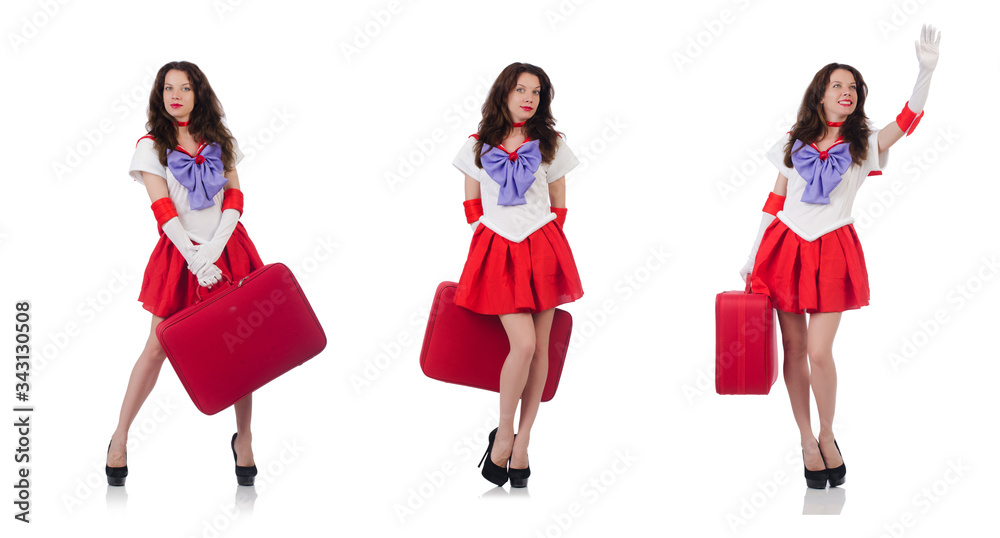 Young woman preparing for vacation Young woman preparing for vacation