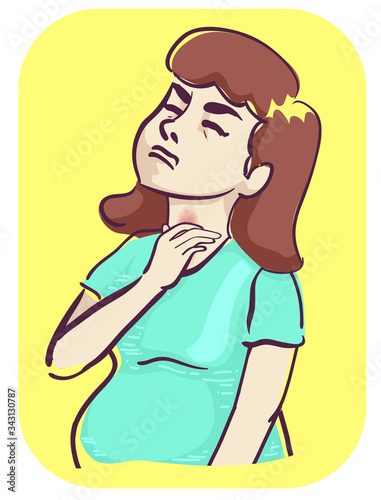 Pregnant Woman Sore Throat ...