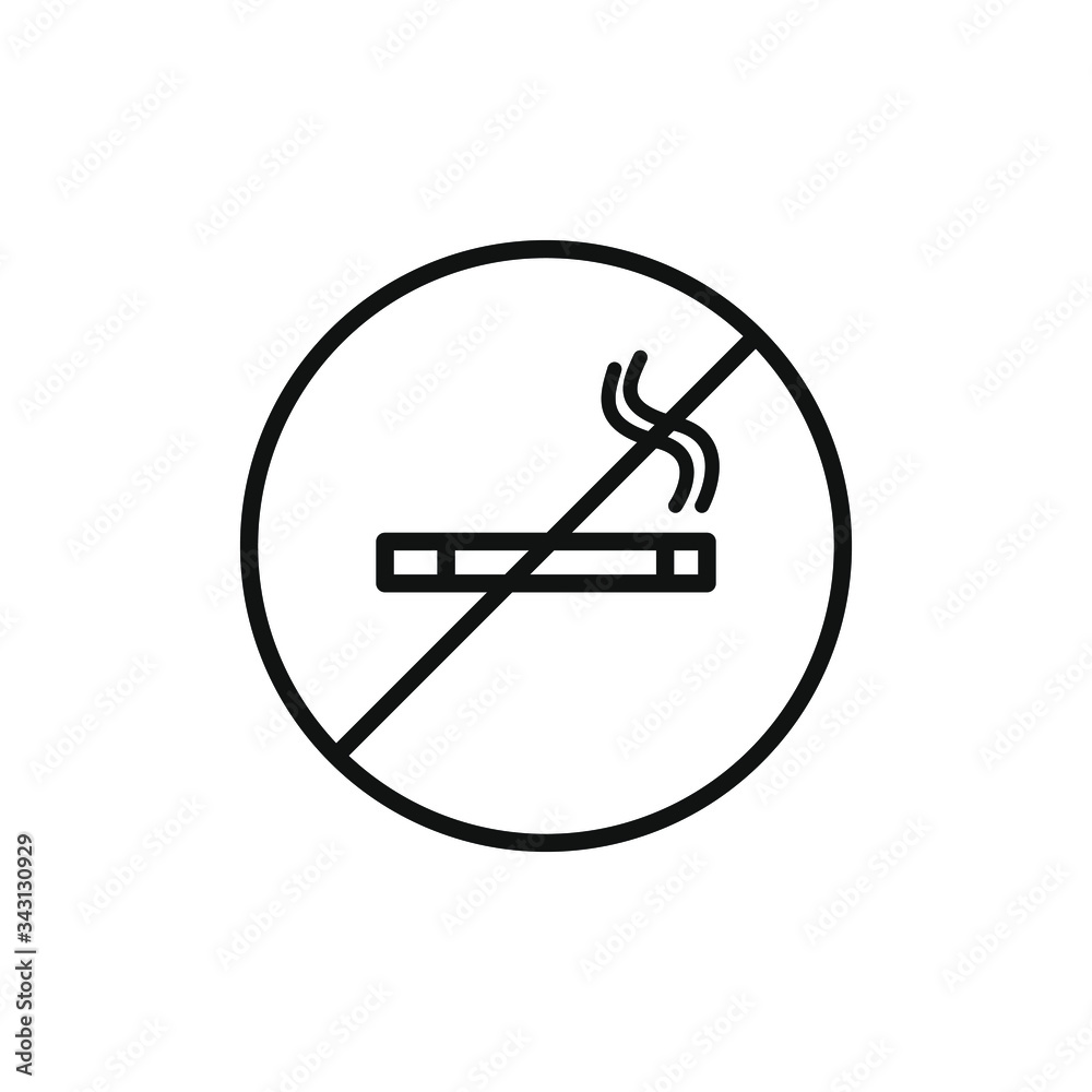no smoking icon isolated on white background no smoking icon isolated on white background