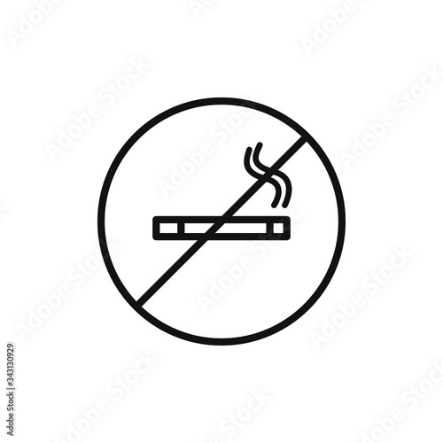 no smoking icon isolated on white background