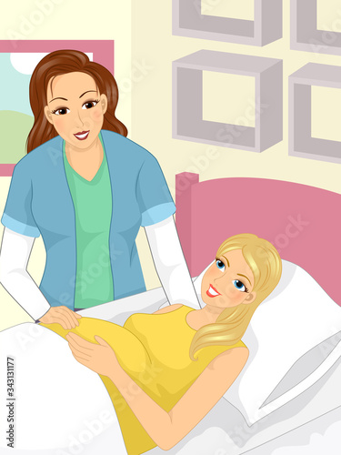 Girl Home Birth Midwife Ill...
