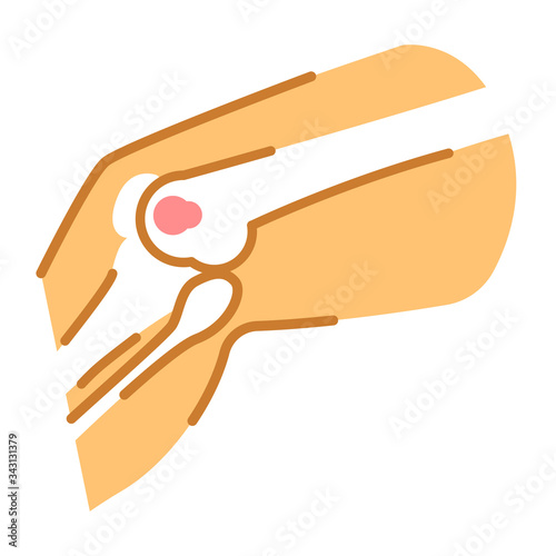 Osteogenic sarcoma is a cancerous tumor in a bone line color icon. Human anatomy concept. Malignant neoplasm. Sign for web page, mobile app, button, logo. Vector isolated element.