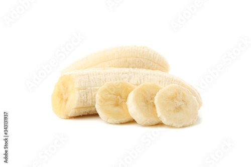 Banana isolated on white background. Fresh fruit