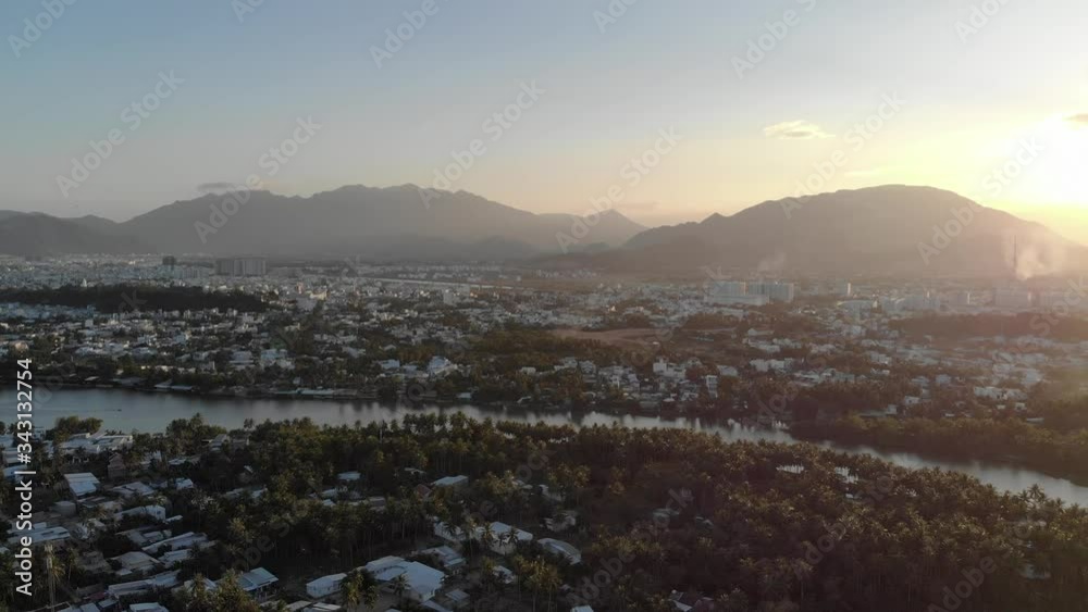 The Drone fly over an amazing place