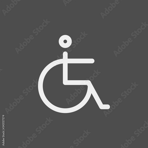 Invalid carriage flat vector icon. Invalid flat vector sign