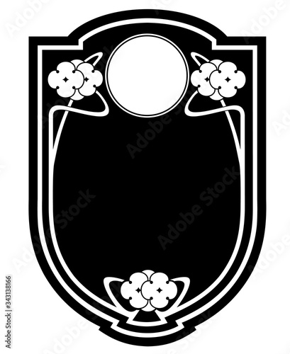art nouveau style frame