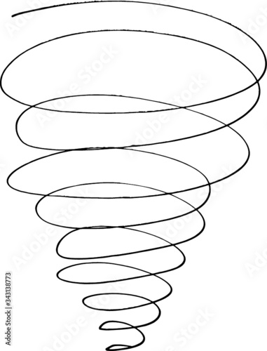 vector drawing of a spiral