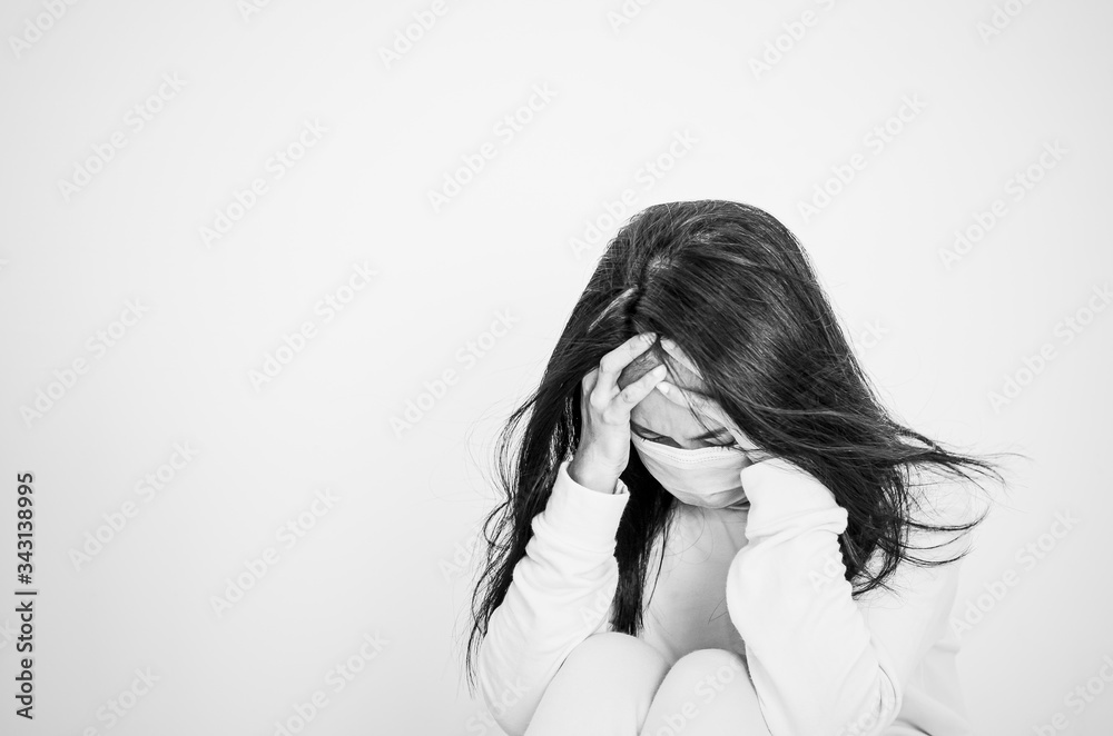 Fototapeta premium Asian people present disease.