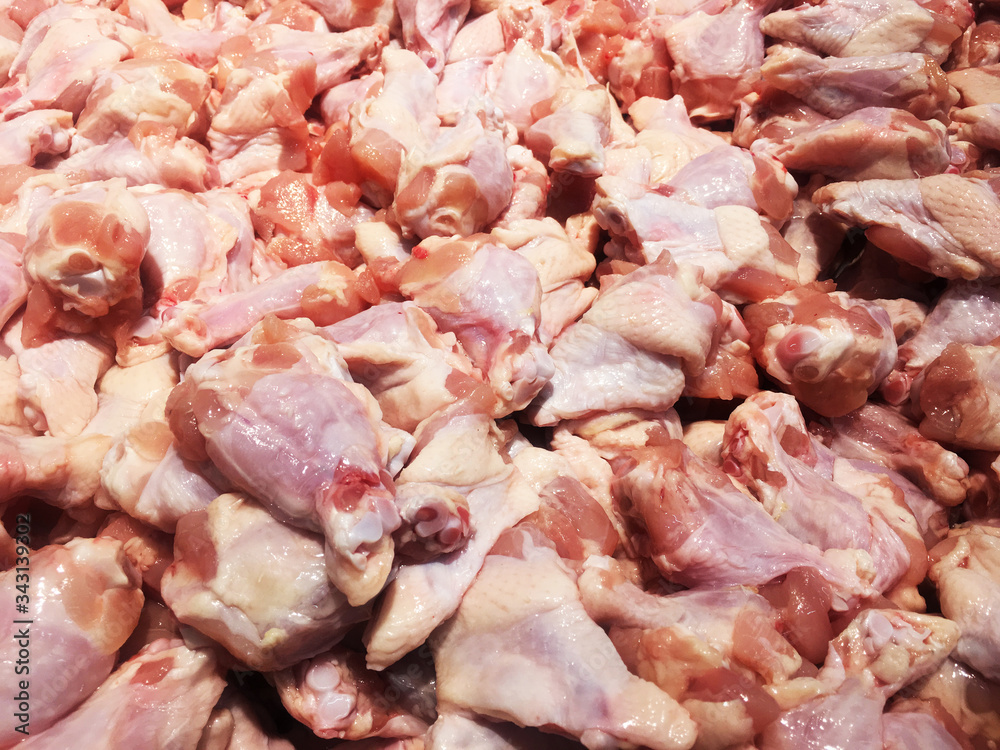 Fresh raw chicken wingstick in food market Fresh raw chicken wingstick in food market
