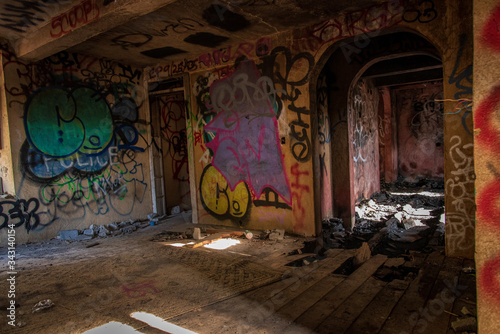 Graffiti in an old abandoned house