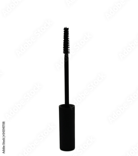 mascara brush on isolated white background