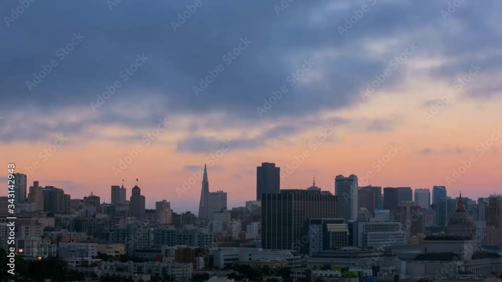 4K Timelapse - San Franscico Day to Night Sunset 4K Timelapse - San Franscico Day to Night Sunset