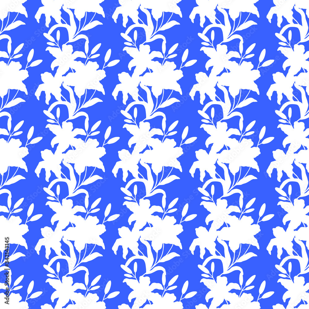 Lily flowers seamless pattern. Vector illustration eps10 Lily flowers seamless pattern. Vector illustration eps10