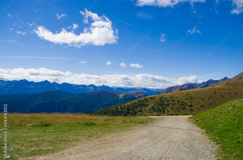 Fototapeta premium nature trails for walking in the mountains.