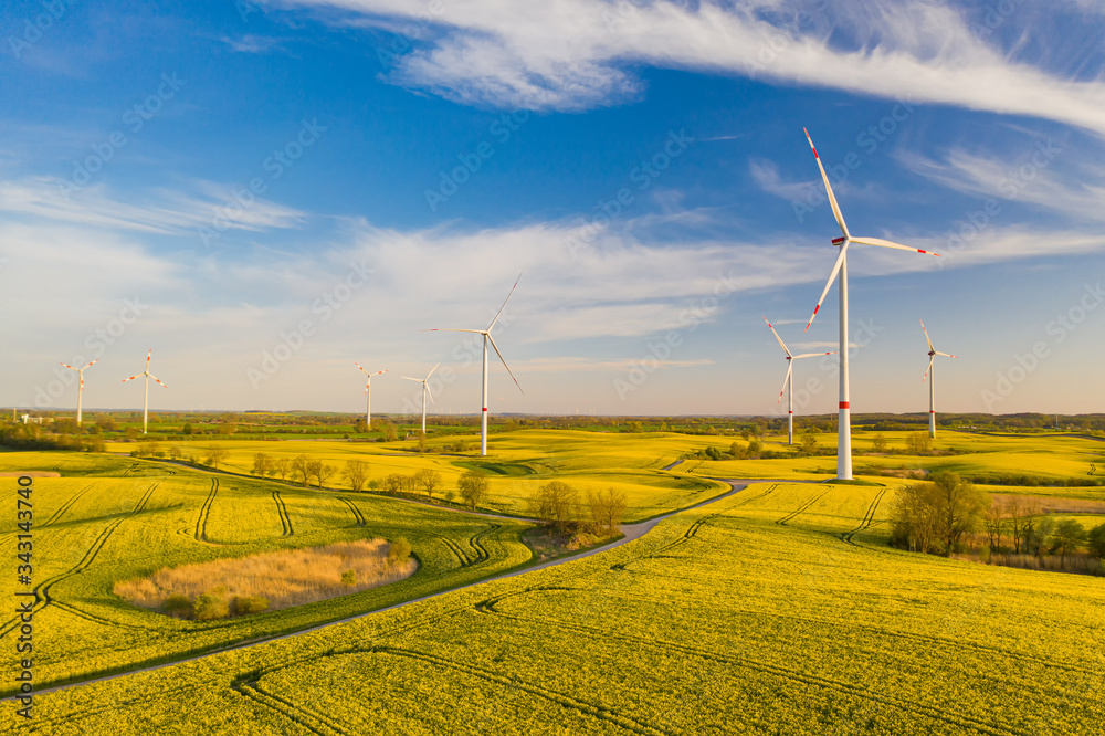 Windpark in der Uckermark im Land Brandenburg Windpark in der Uckermark im Land Brandenburg