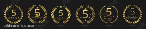 Five star badge set