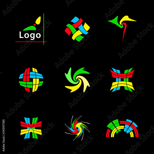 Abstract logo design.Vector Set logos template